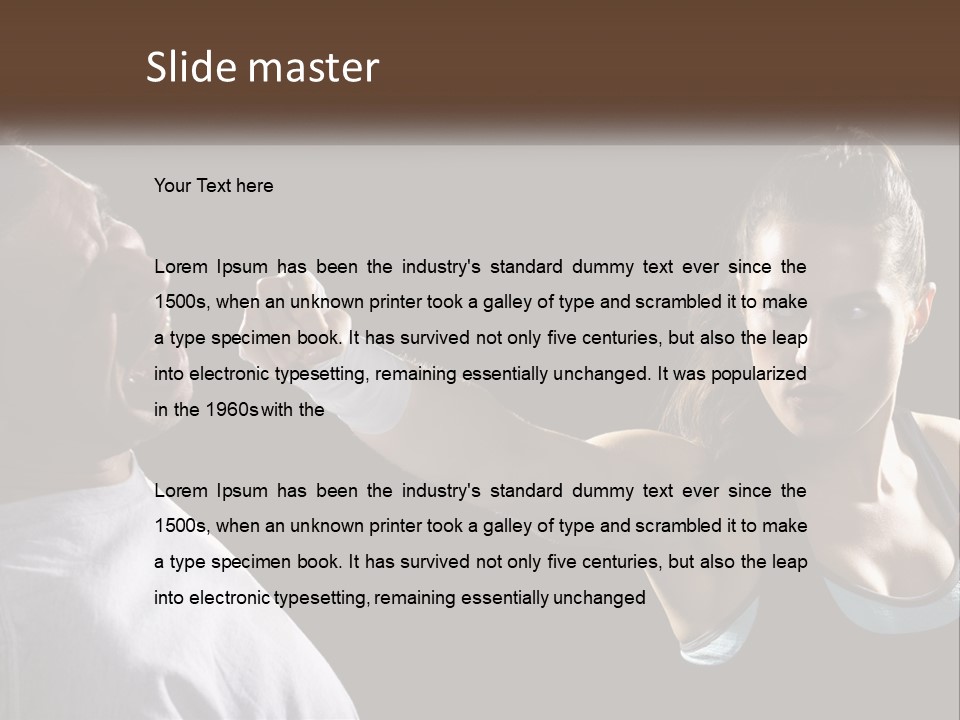 A Woman Holding A Tennis Racquet Next To A Man PowerPoint Template