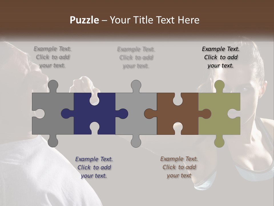 A Woman Holding A Tennis Racquet Next To A Man PowerPoint Template