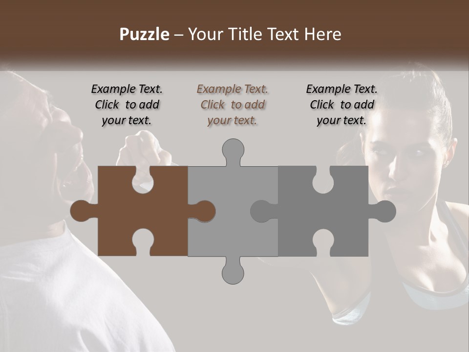 A Woman Holding A Tennis Racquet Next To A Man PowerPoint Template