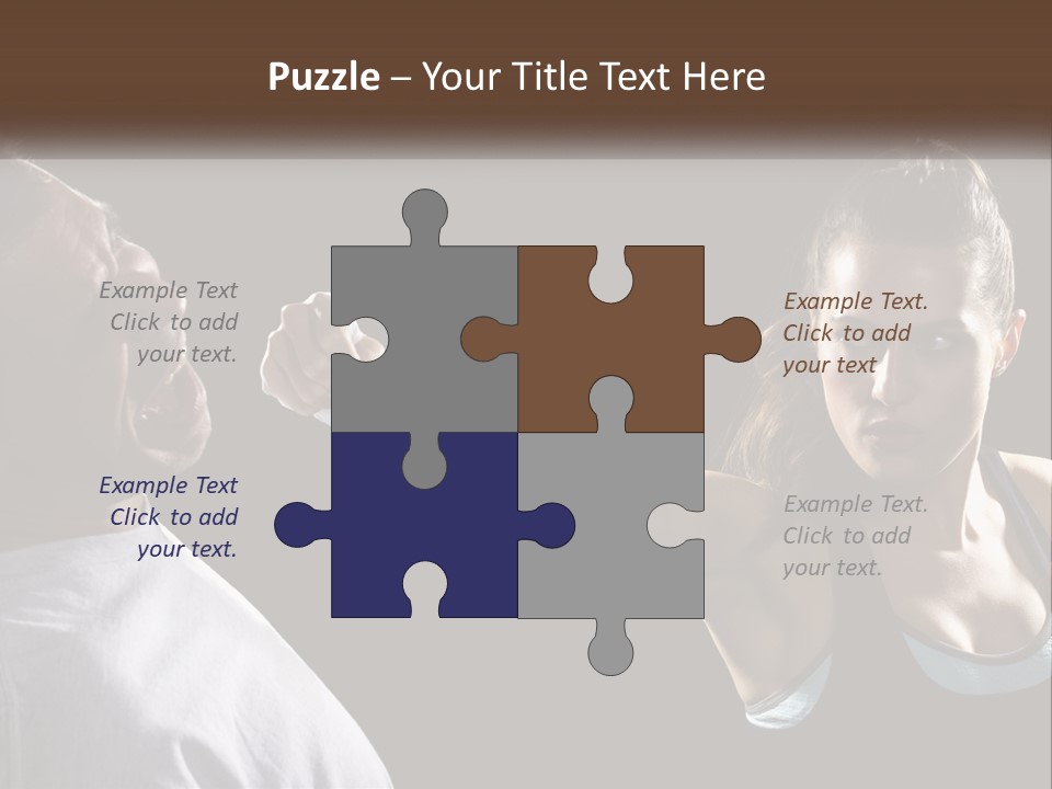 A Woman Holding A Tennis Racquet Next To A Man PowerPoint Template