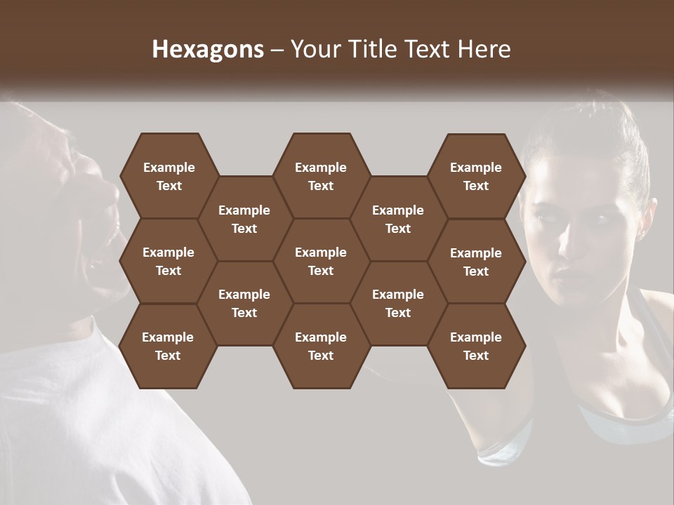 A Woman Holding A Tennis Racquet Next To A Man PowerPoint Template