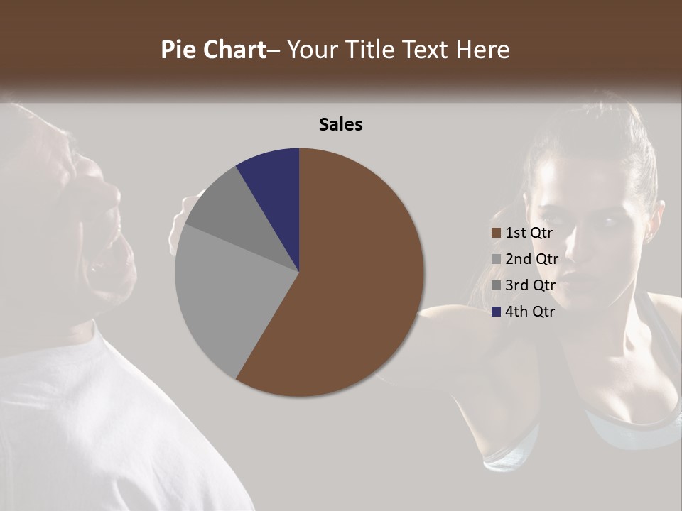 A Woman Holding A Tennis Racquet Next To A Man PowerPoint Template
