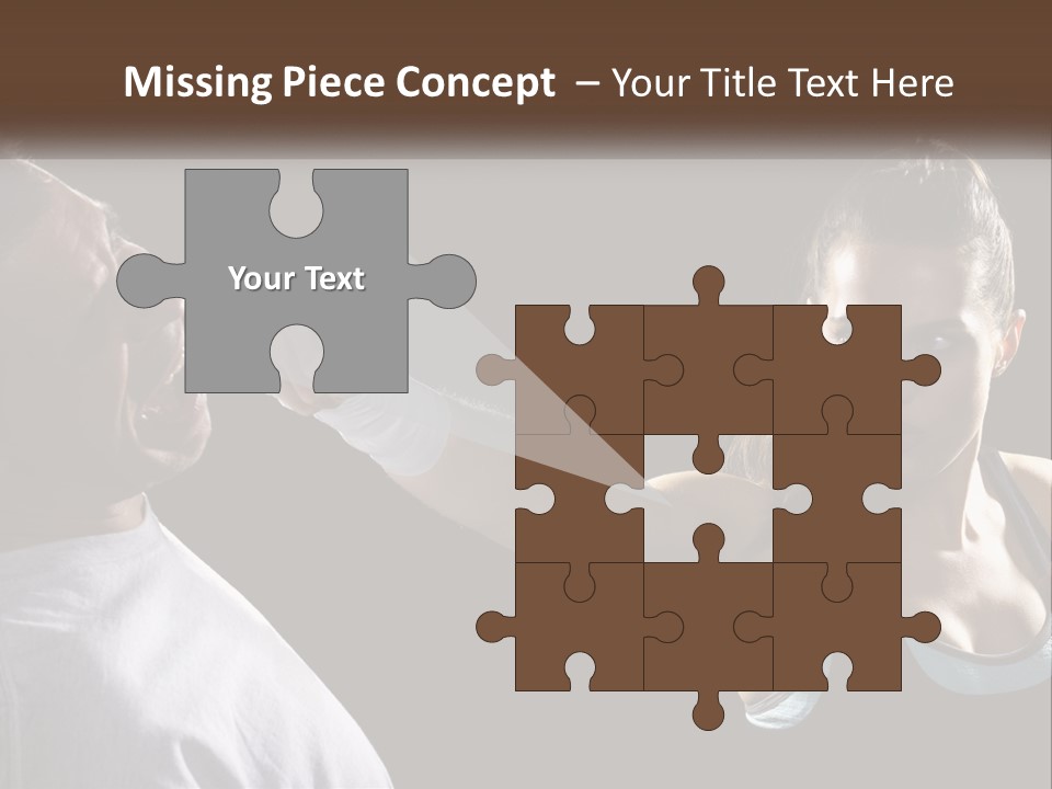 A Woman Holding A Tennis Racquet Next To A Man PowerPoint Template