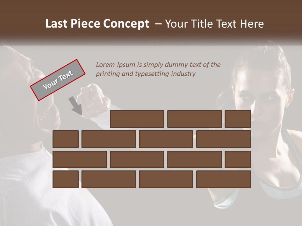 A Woman Holding A Tennis Racquet Next To A Man PowerPoint Template