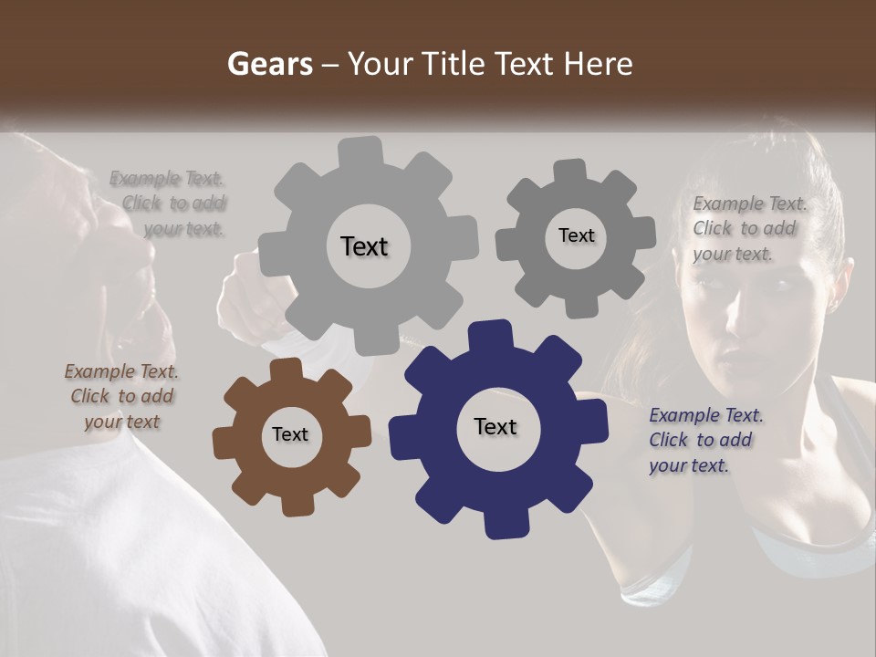 A Woman Holding A Tennis Racquet Next To A Man PowerPoint Template