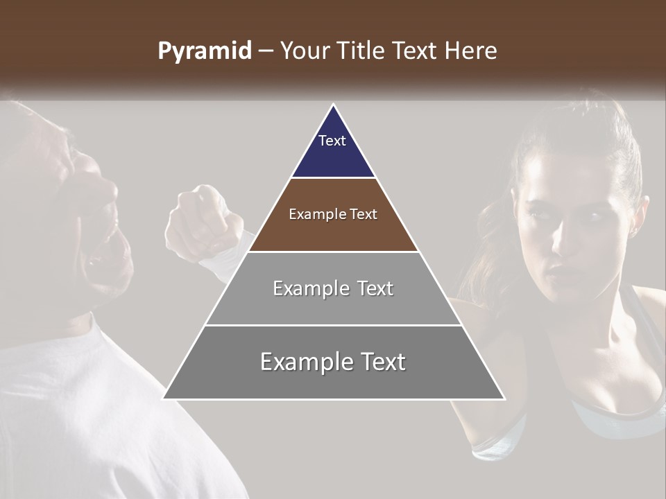 A Woman Holding A Tennis Racquet Next To A Man PowerPoint Template