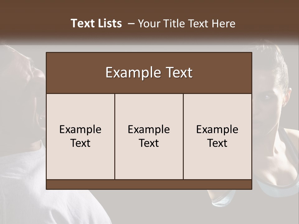 A Woman Holding A Tennis Racquet Next To A Man PowerPoint Template