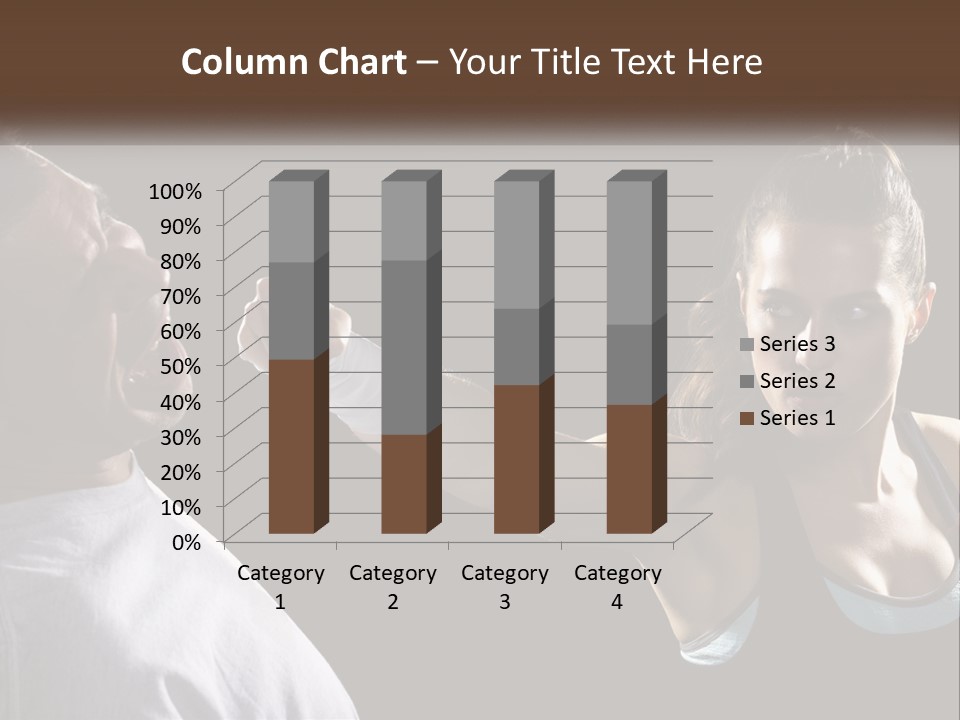 A Woman Holding A Tennis Racquet Next To A Man PowerPoint Template