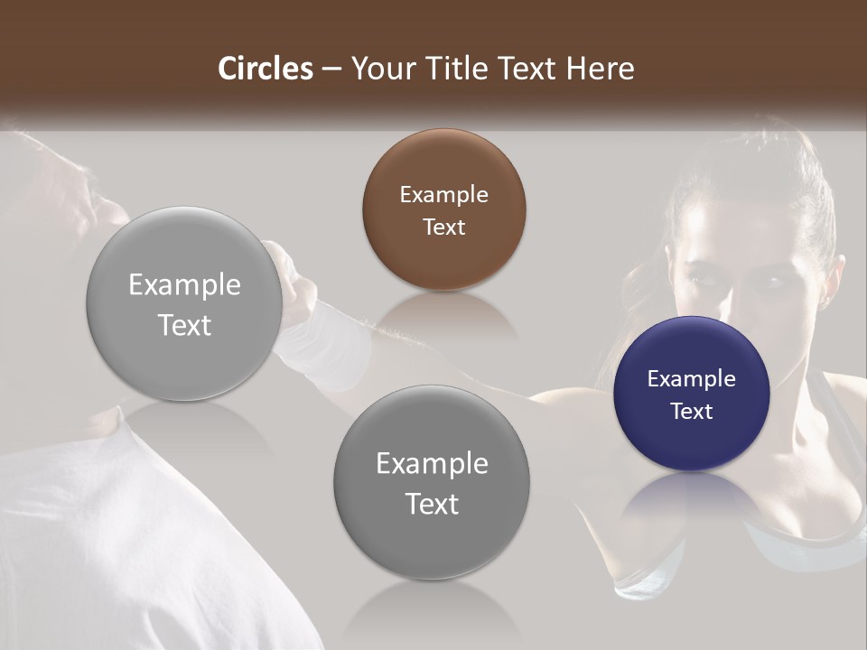 A Woman Holding A Tennis Racquet Next To A Man PowerPoint Template