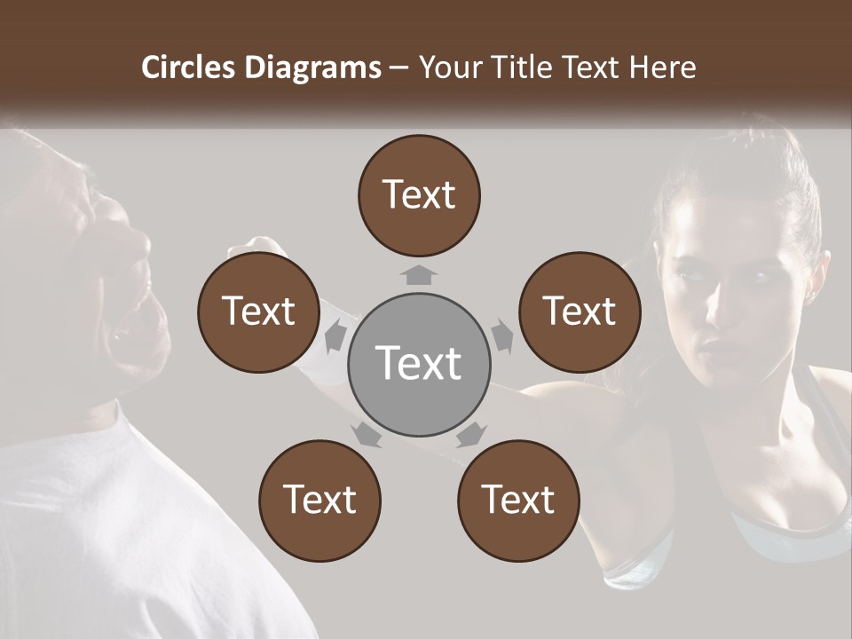 A Woman Holding A Tennis Racquet Next To A Man PowerPoint Template