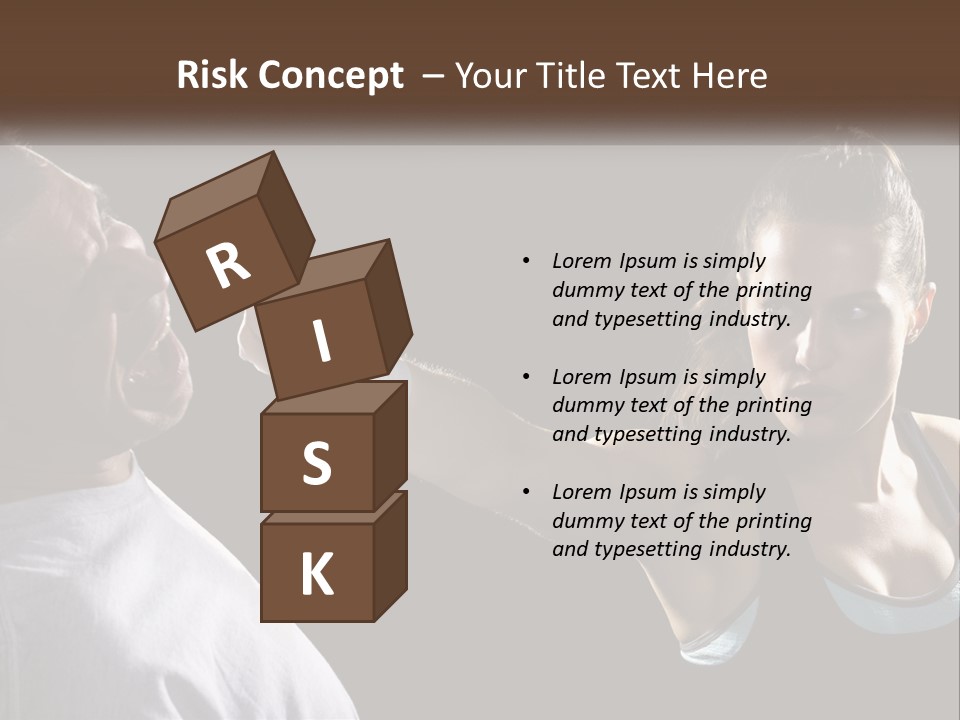 A Woman Holding A Tennis Racquet Next To A Man PowerPoint Template