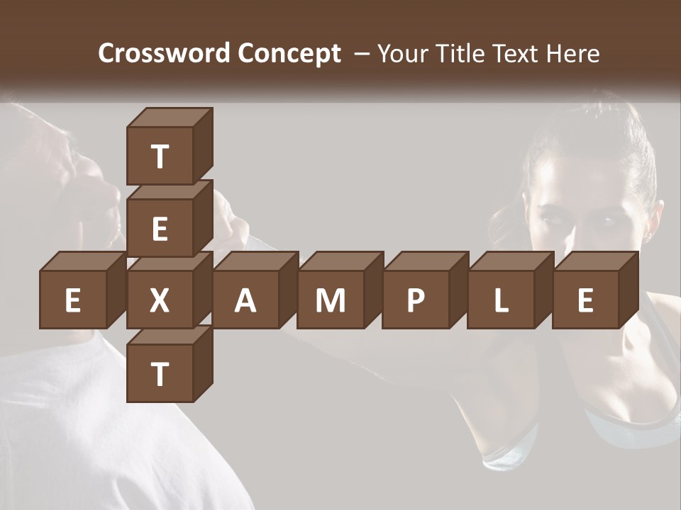 A Woman Holding A Tennis Racquet Next To A Man PowerPoint Template