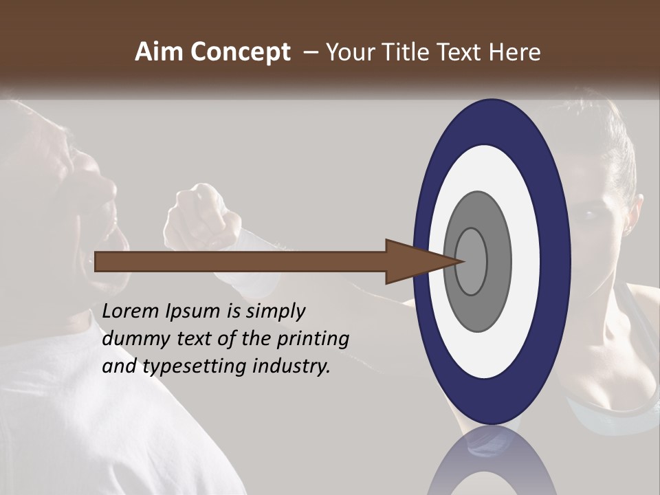 A Woman Holding A Tennis Racquet Next To A Man PowerPoint Template