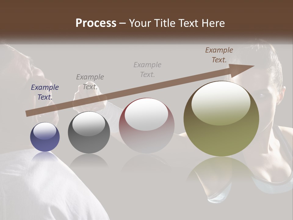 A Woman Holding A Tennis Racquet Next To A Man PowerPoint Template