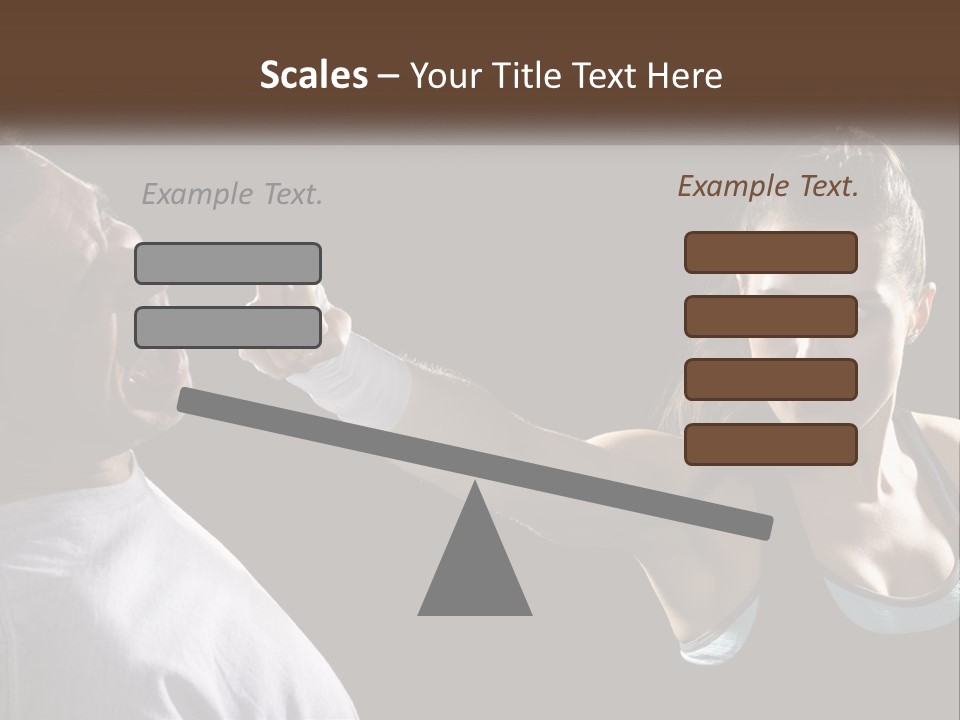 A Woman Holding A Tennis Racquet Next To A Man PowerPoint Template
