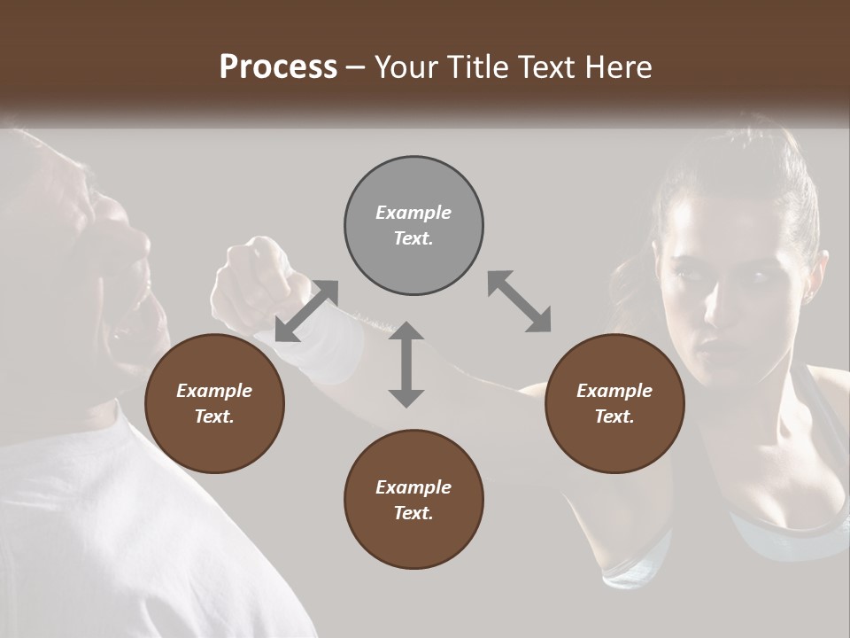 A Woman Holding A Tennis Racquet Next To A Man PowerPoint Template