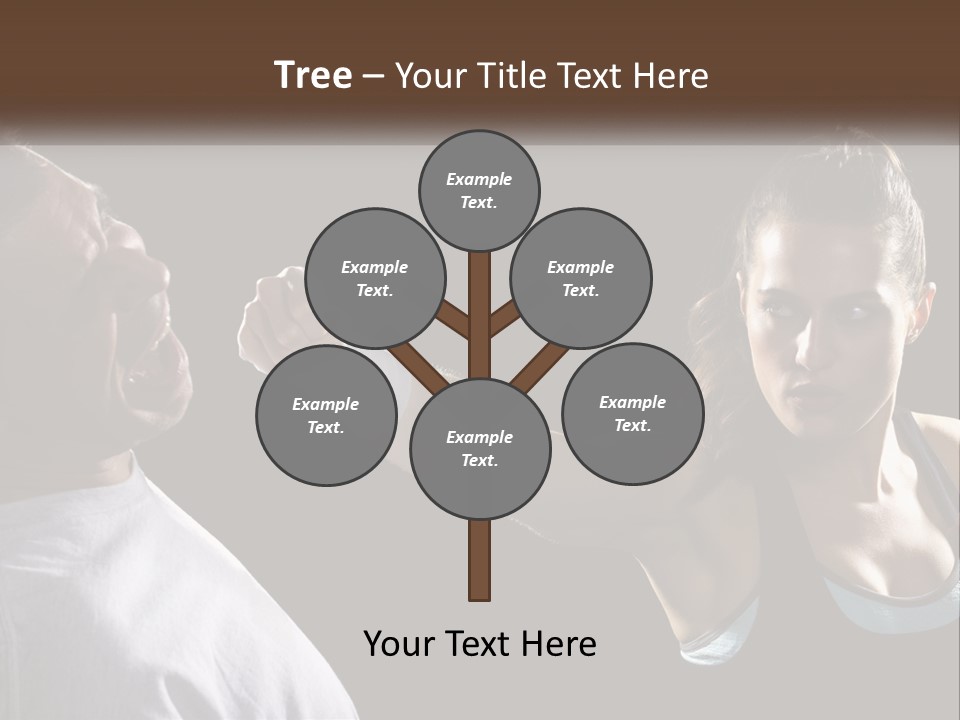 A Woman Holding A Tennis Racquet Next To A Man PowerPoint Template
