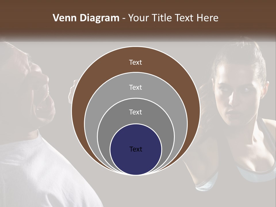 A Woman Holding A Tennis Racquet Next To A Man PowerPoint Template