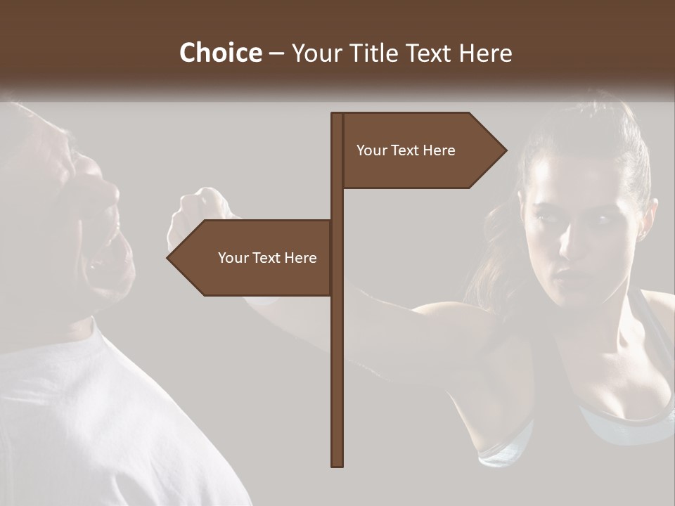 A Woman Holding A Tennis Racquet Next To A Man PowerPoint Template