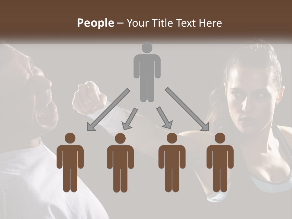 A Woman Holding A Tennis Racquet Next To A Man PowerPoint Template