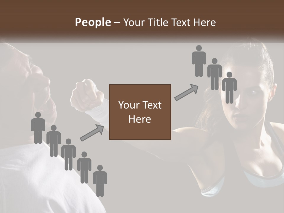 A Woman Holding A Tennis Racquet Next To A Man PowerPoint Template