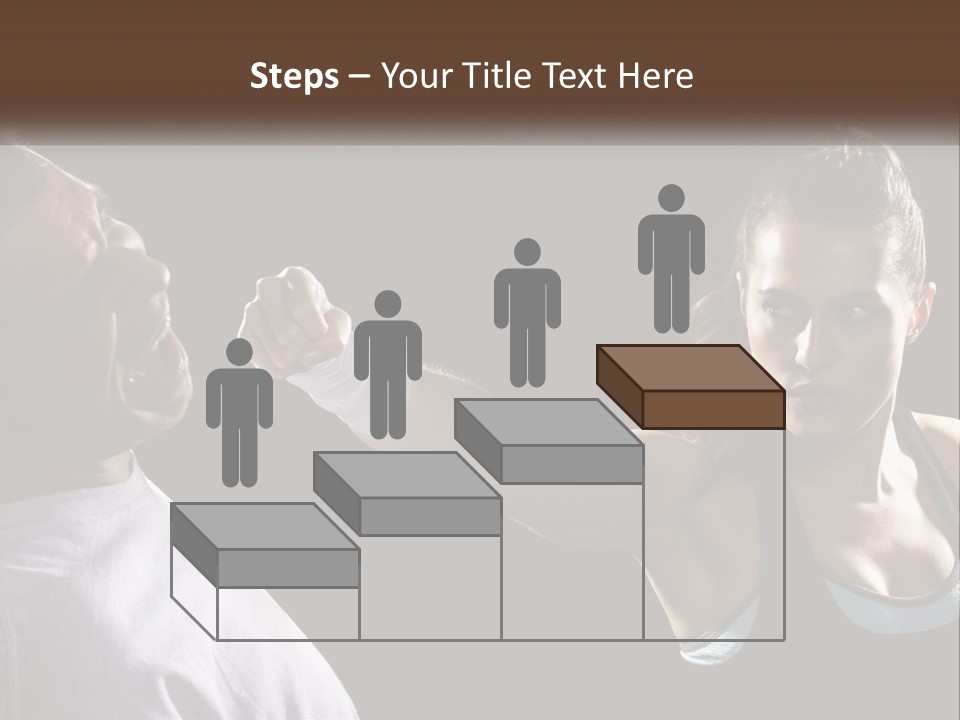 A Woman Holding A Tennis Racquet Next To A Man PowerPoint Template