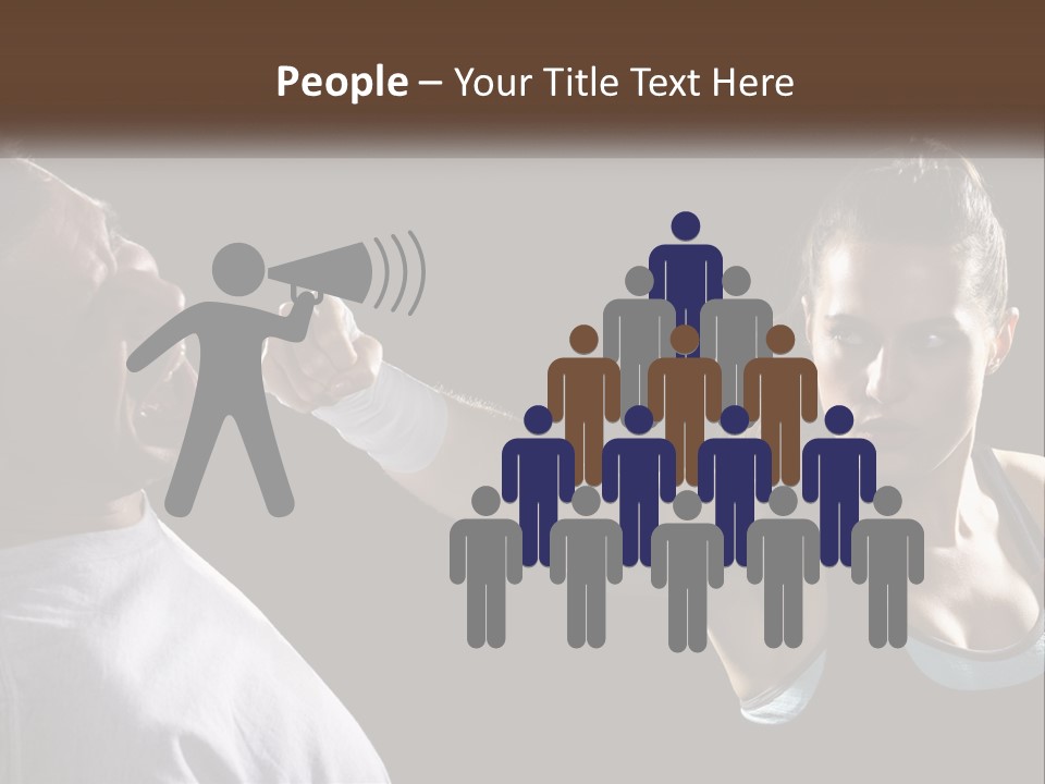 A Woman Holding A Tennis Racquet Next To A Man PowerPoint Template