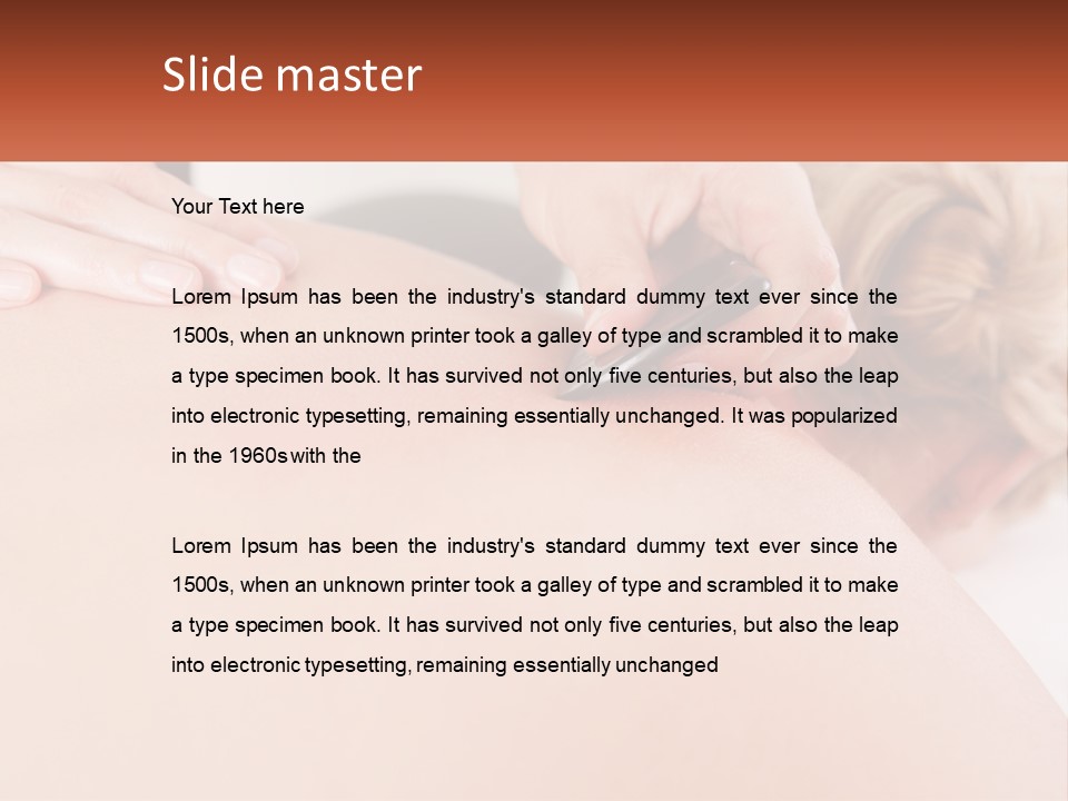 A Woman Getting A Massage With A Cell Phone PowerPoint Template