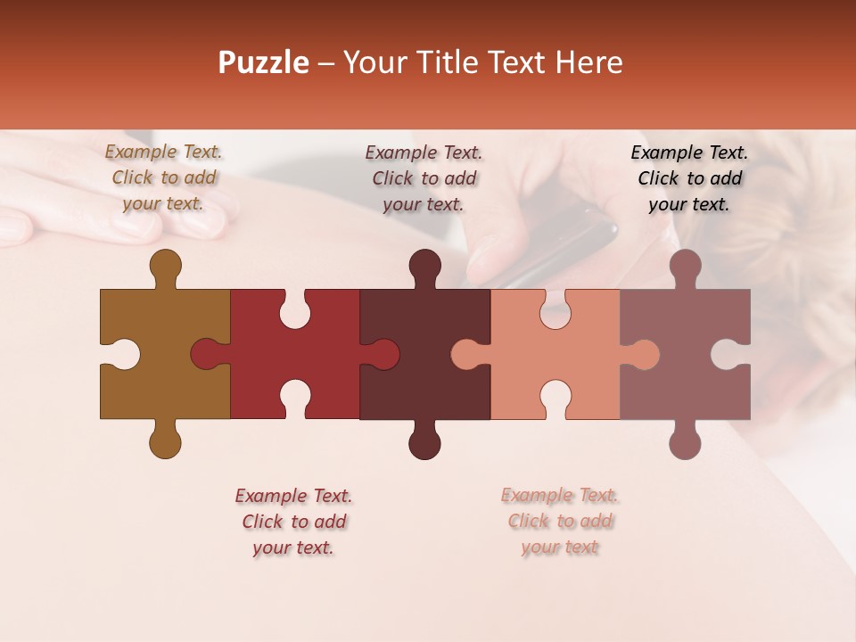 A Woman Getting A Massage With A Cell Phone PowerPoint Template