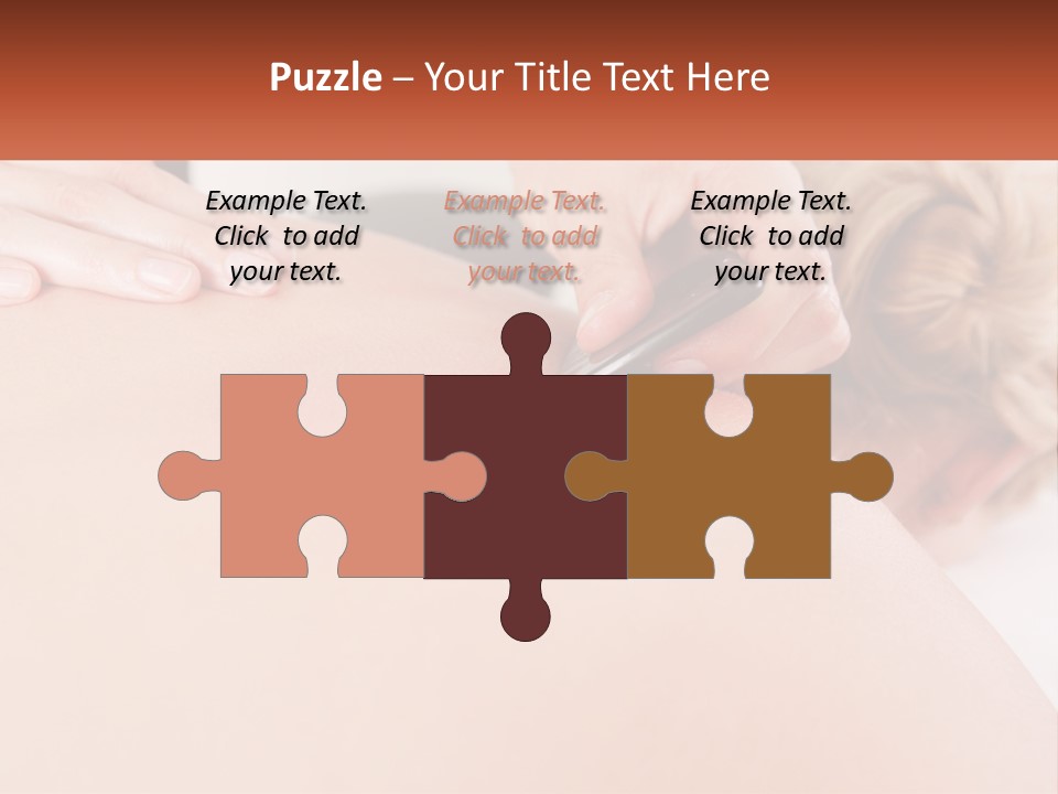 A Woman Getting A Massage With A Cell Phone PowerPoint Template