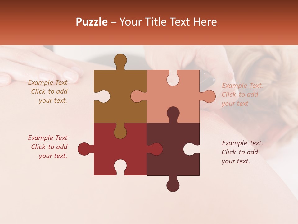 A Woman Getting A Massage With A Cell Phone PowerPoint Template