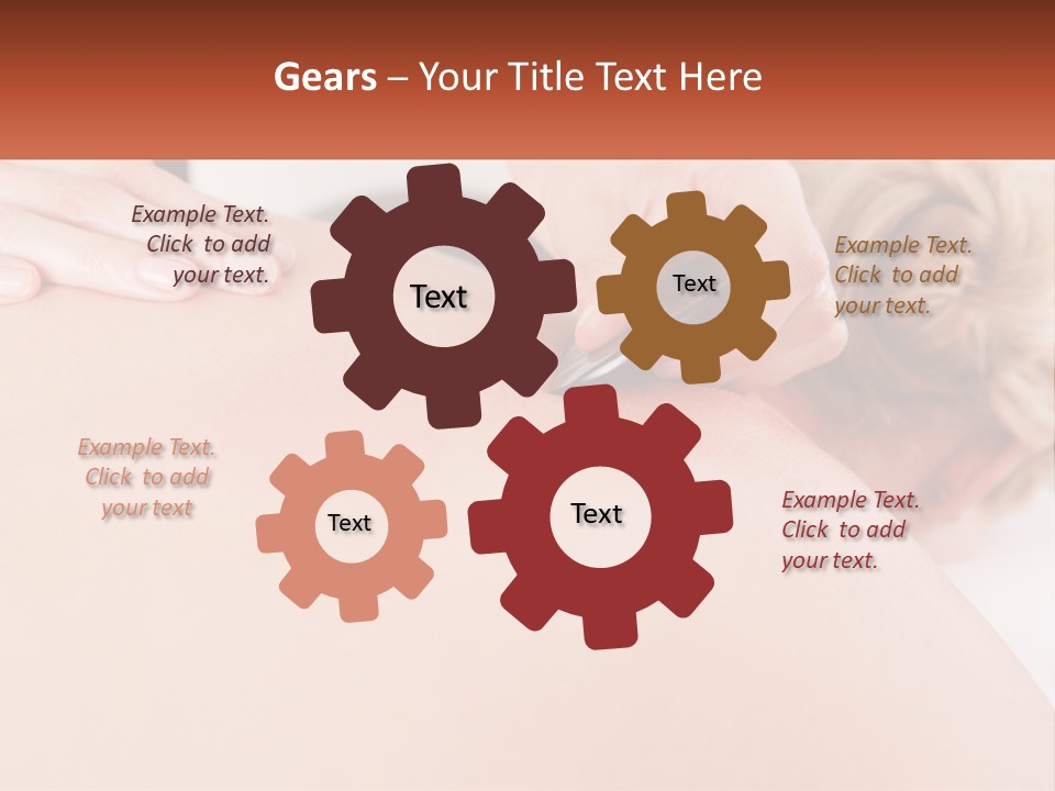 A Woman Getting A Massage With A Cell Phone PowerPoint Template