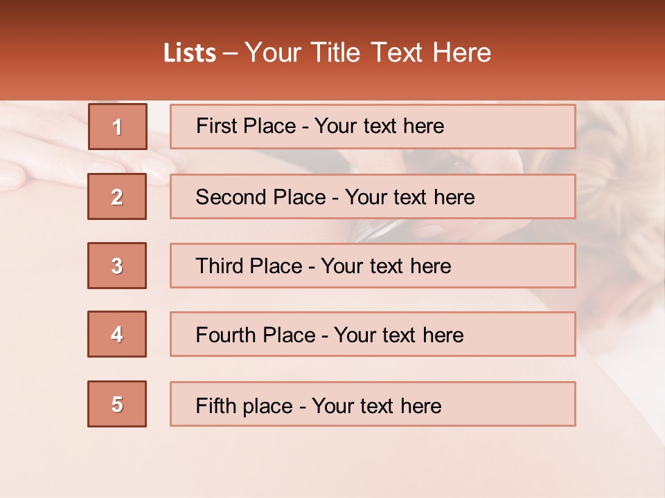 A Woman Getting A Massage With A Cell Phone PowerPoint Template