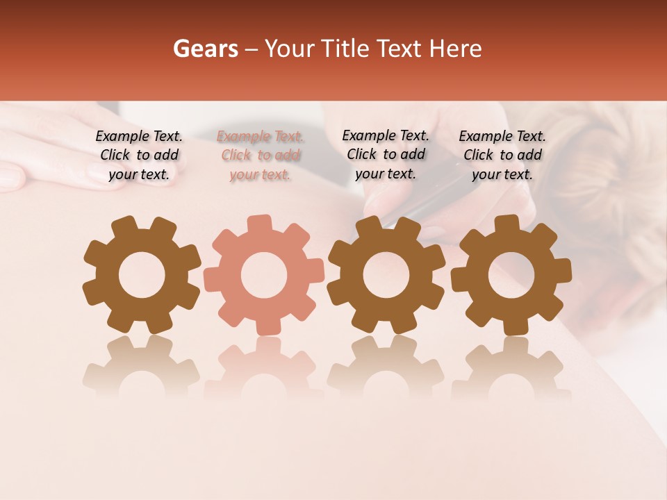 A Woman Getting A Massage With A Cell Phone PowerPoint Template