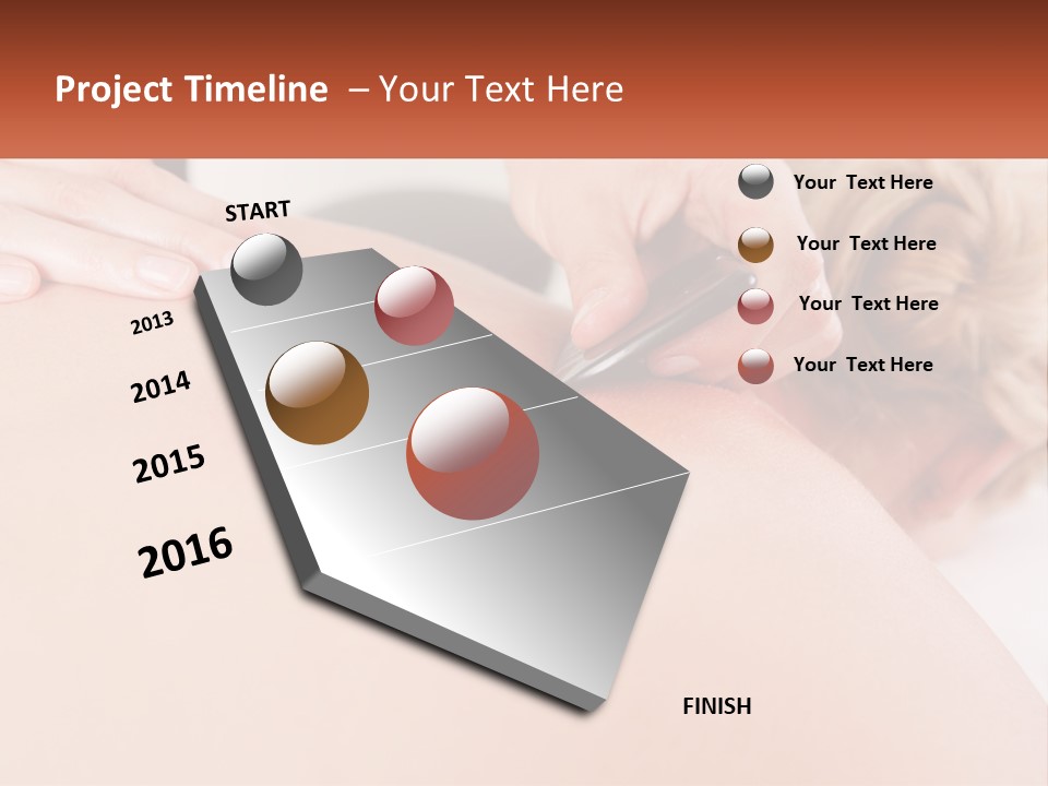 A Woman Getting A Massage With A Cell Phone PowerPoint Template