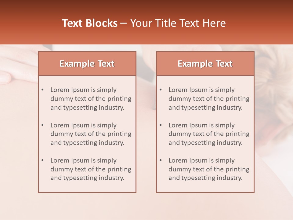 A Woman Getting A Massage With A Cell Phone PowerPoint Template