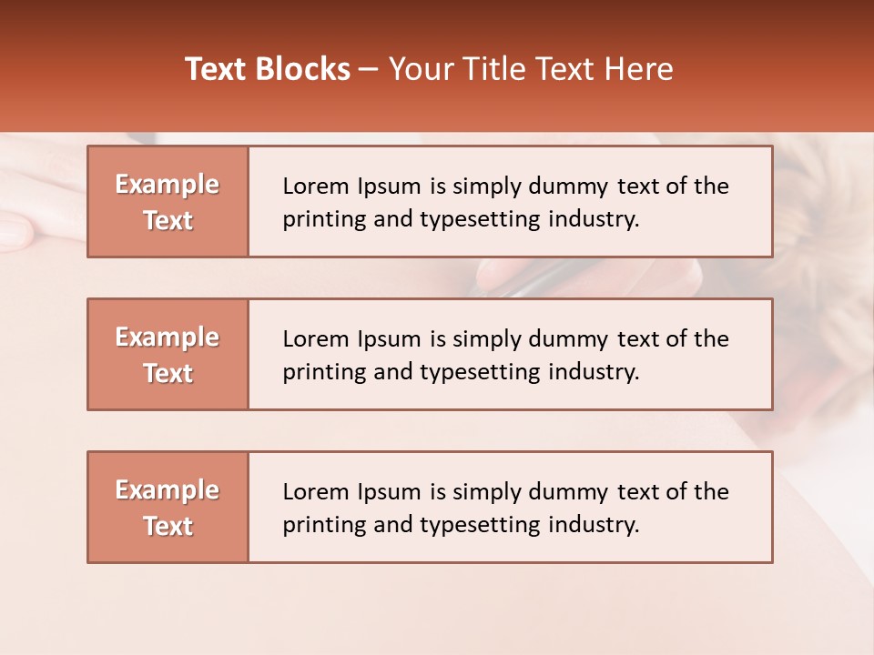 A Woman Getting A Massage With A Cell Phone PowerPoint Template