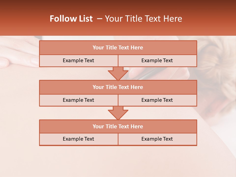 A Woman Getting A Massage With A Cell Phone PowerPoint Template