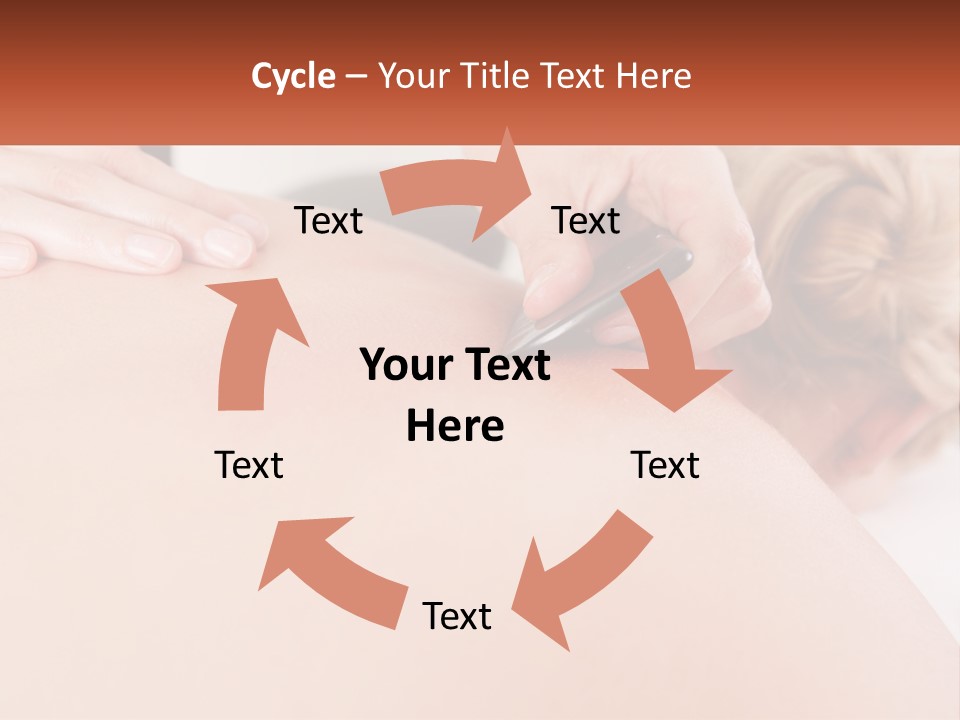 A Woman Getting A Massage With A Cell Phone PowerPoint Template