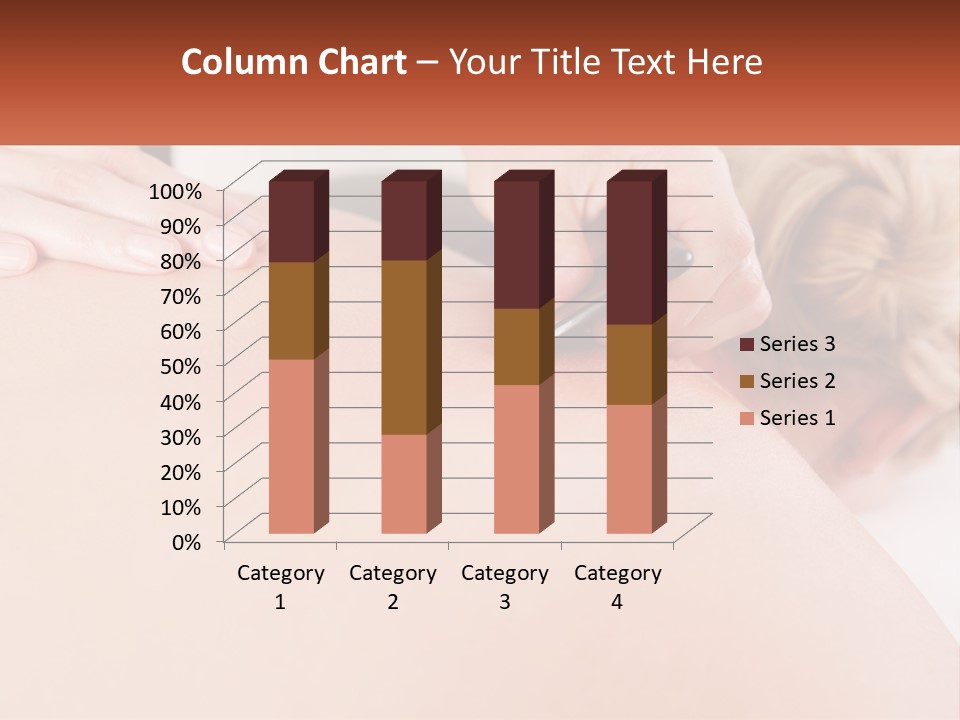 A Woman Getting A Massage With A Cell Phone PowerPoint Template