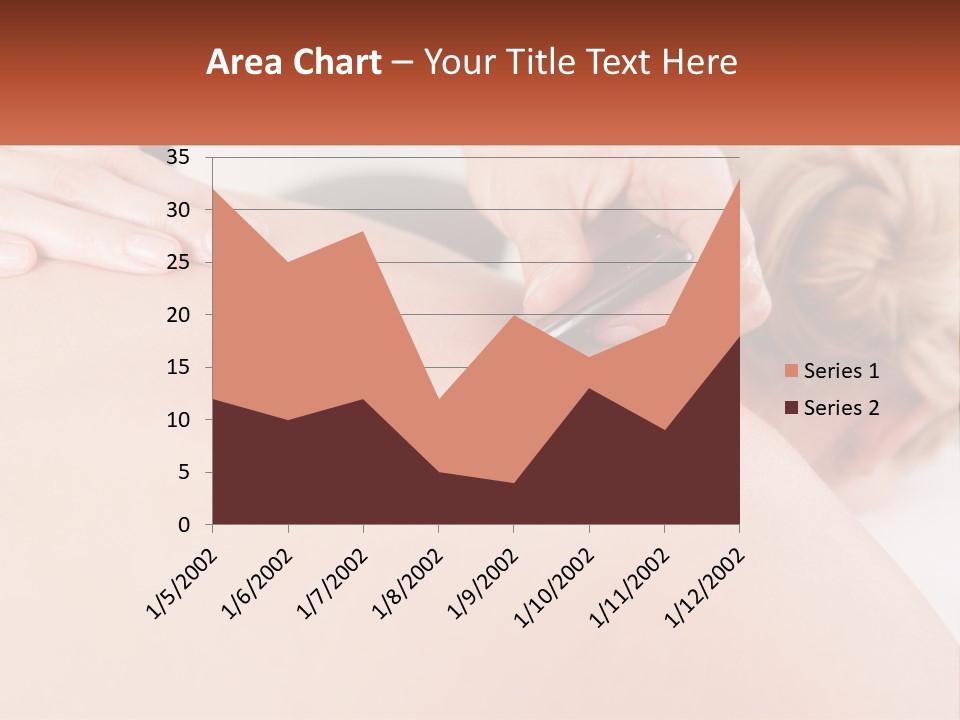 A Woman Getting A Massage With A Cell Phone PowerPoint Template