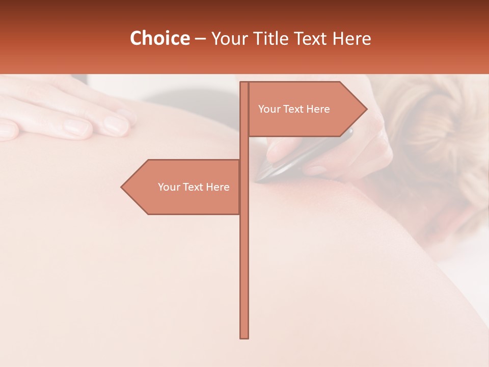 A Woman Getting A Massage With A Cell Phone PowerPoint Template