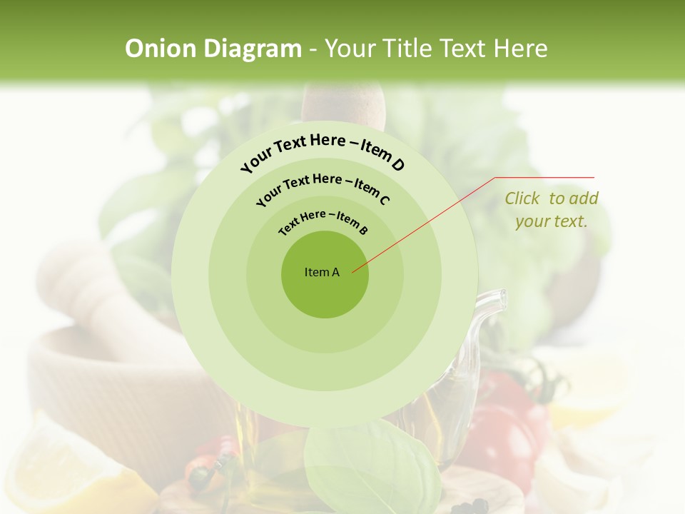 A Bottle Of Olive Oil Next To A Cutting Board With A Lemon, Pepper, PowerPoint Template