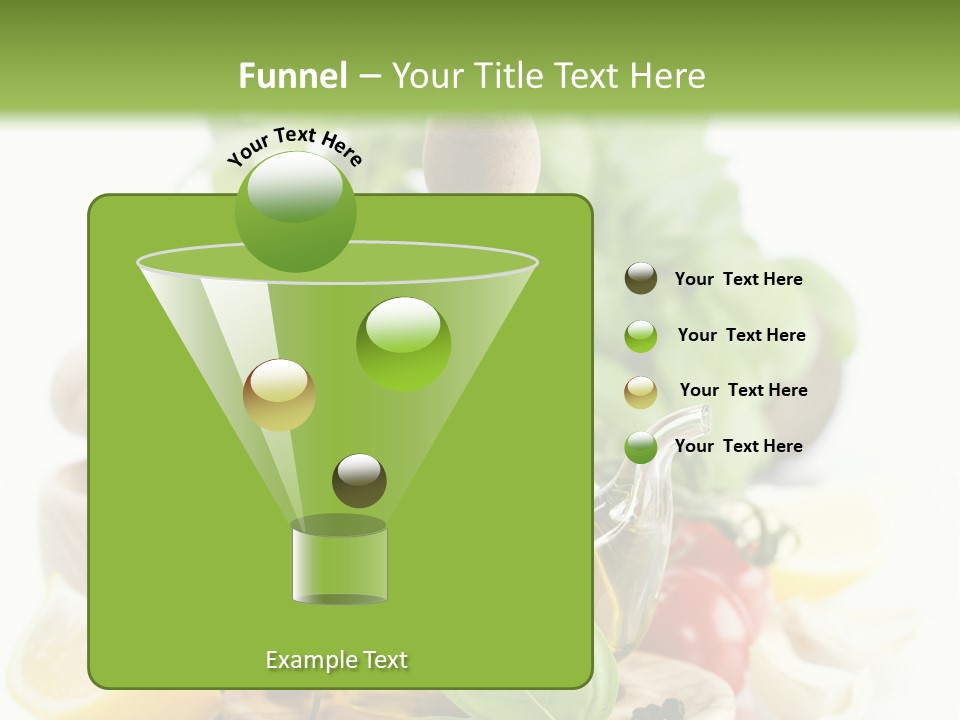 A Bottle Of Olive Oil Next To A Cutting Board With A Lemon, Pepper, PowerPoint Template