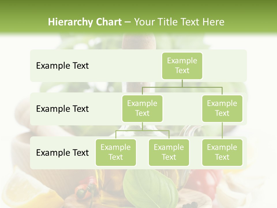 A Bottle Of Olive Oil Next To A Cutting Board With A Lemon, Pepper, PowerPoint Template