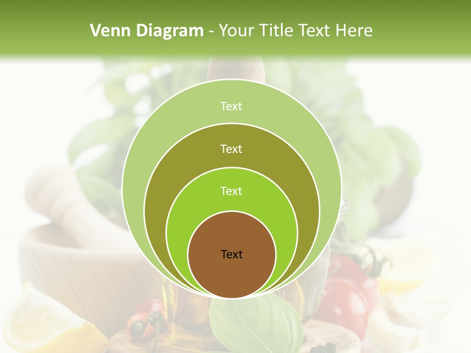 A Bottle Of Olive Oil Next To A Cutting Board With A Lemon, Pepper, PowerPoint Template
