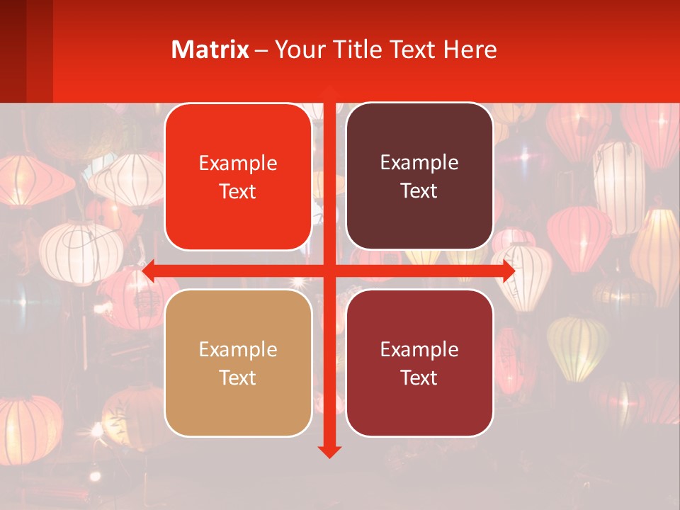 Many Colorful Lanterns Are Hanging In A Room PowerPoint Template