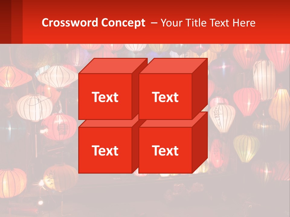 Many Colorful Lanterns Are Hanging In A Room PowerPoint Template