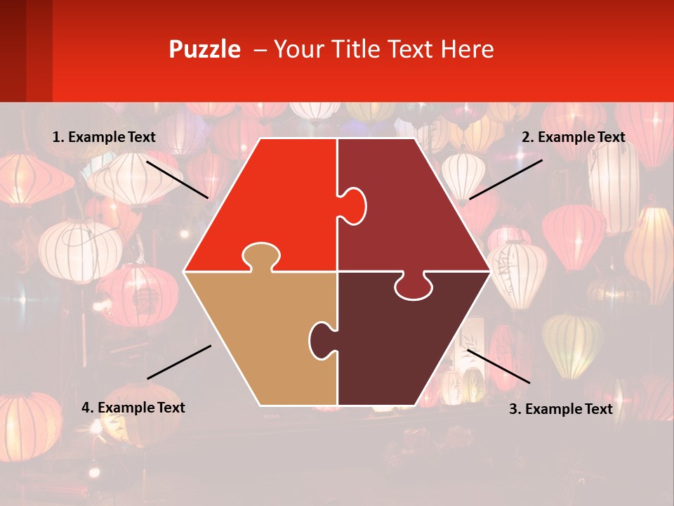 Many Colorful Lanterns Are Hanging In A Room PowerPoint Template