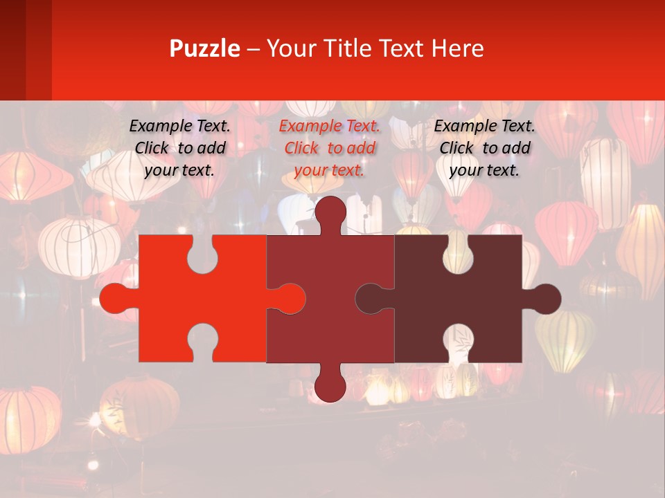 Many Colorful Lanterns Are Hanging In A Room PowerPoint Template